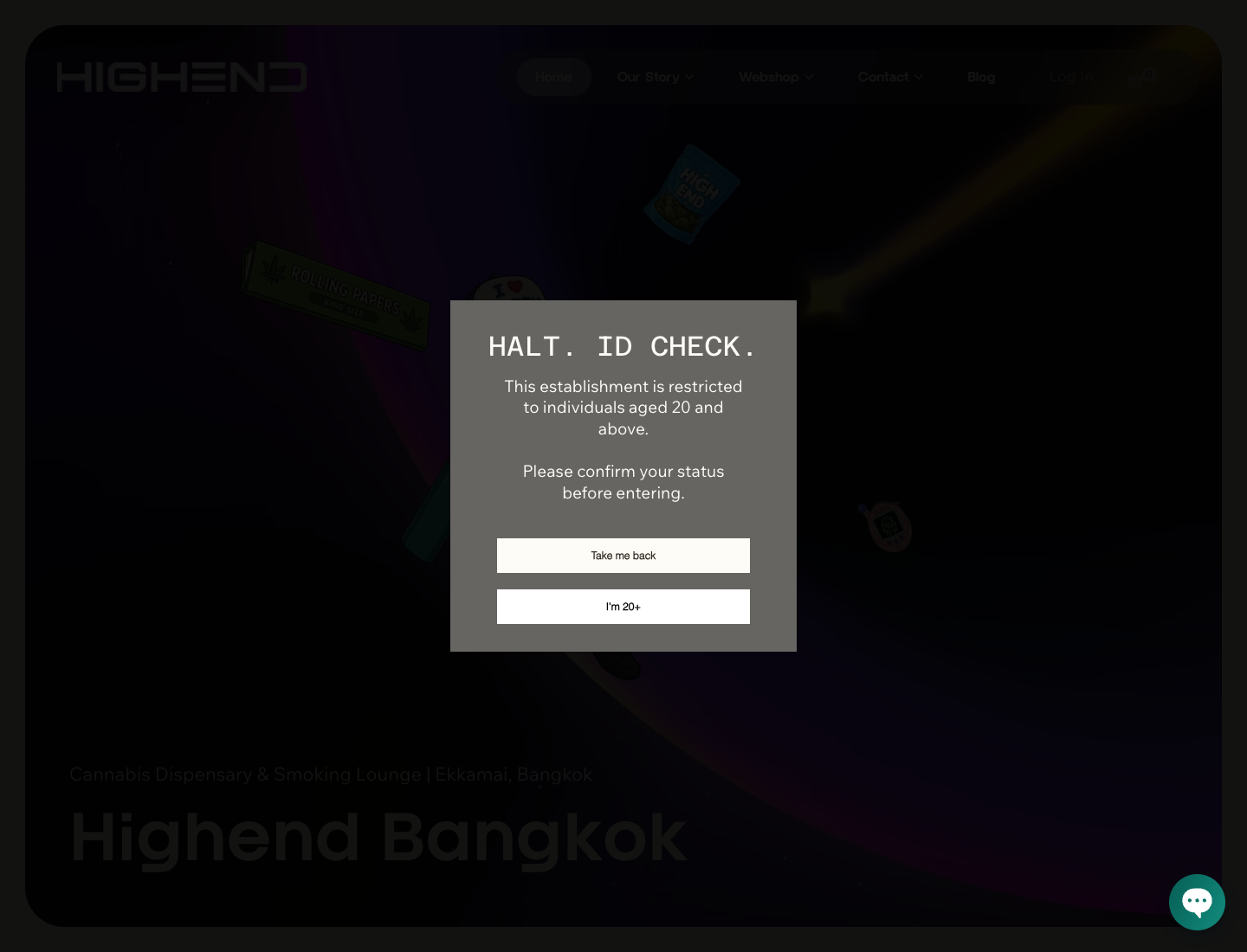 Highend Bangkok desktop landing page capture